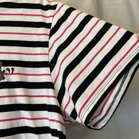 Pochacco By Sanrio Graphic Striped Cropped T-Shirt Womens XL Short Sleeve - Picture 6 of 7